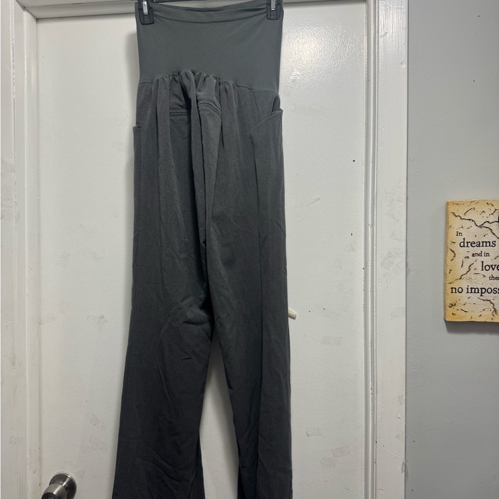 Gray High-Waisted maternity pants